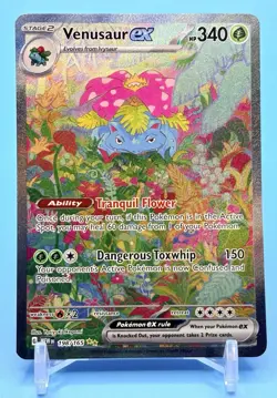 Pokemon Venusaur ex SIR 198/165 Sv: Scarlet & Violet 151 Full Art Holo 340 HP - Image 1