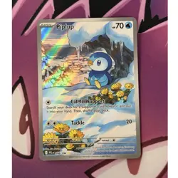 Piplup 098/094 Paldean Fates Illustration Rare Reverse Holo 70 HP English - Image 1
