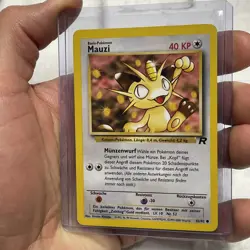 Pokemon Muazi Meowth 62/82 German Team Rocket LP+ Pokemon Vintage Common Card - Image 2