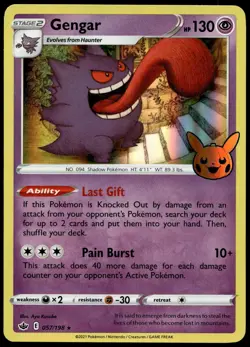 Gengar 057/198 Holo Promo Trick or Trade BOOster Pokemon Near Mint - Image 2