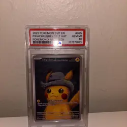 2023 POKEMON SVP POKEMON X VAN GOGH #085 PIKACHU WITH GREY FELT HAT PSA 10 - Image 1
