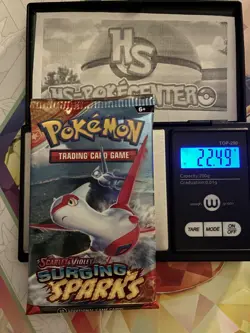 HEAVY! 22.49g Surging Sparks Pokemon TCG Booster Pack - Image 1