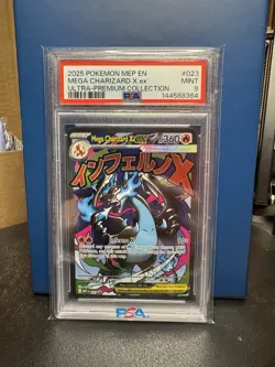 2025 Pokemon MEP Black Star Promo Mega Charizard Ultra Premium Coll PSA 9 - Image 1