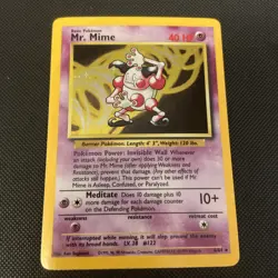 Mr. Mime 06/64 Jungle Holo; Jungle Stamp ERROR; Pokemon - Image 2