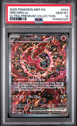 2025 POKEMON MEP EN-ME BLACK STAR PROMO #024 ORICORIO EX PSA 10 - Image 1
