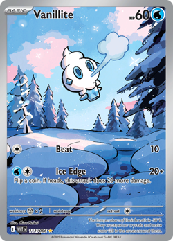 Lightly Played Vanillite - 111/086 - Illustration Rare Pokemon White Flare - Image 1