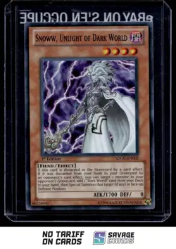 1996 YuGiOh 1st Edition Snoww Unlight of Dark World #SDGU-EN002 - Image 1