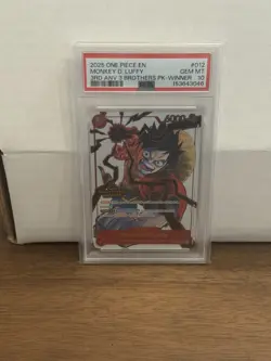 One Piece TCG 2025 Luffy 3rd Anniversary Winner PSA10 GEM MINT - Image 1
