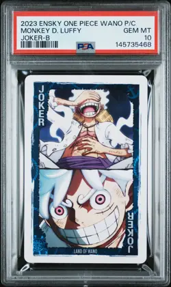2023 ONE PIECE ENSKY WANO COUNTRY ARC PLAYING CARDS MONKEY D. LUFFY PSA 10 - Image 1