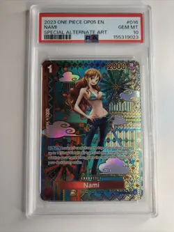One Piece CCG PSA 10 Nami Special Alternate Art OP01-016 TCG 2023 OP05 EN - Image 2
