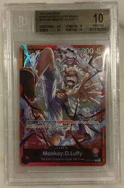 2025 One Piece ST21-001 Gear 5 Monkey D Luffy BGS 10 Pristine - Image 1