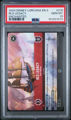 2024 DISNEY LORCANA INTO THE INKLANDS ENCHANTED RLS LEGACY SOLAR GALLEON PSA 10 - Image 1