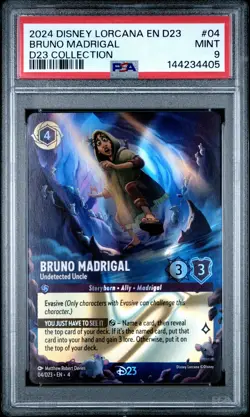 2024 DISNEY LORCANA D23-D23 EXPO PROMO #04 BRUNO MADRIGAL UNDETECTED UNCLE PSA 9 - Image 1