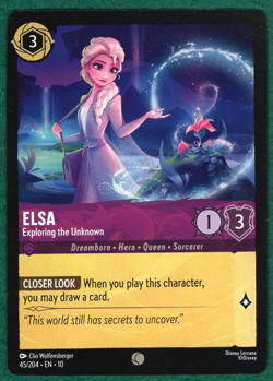 Elsa - Exploring the Unknown - Whispers in the Well #45 - Disney Lorcana TCG - Image 1
