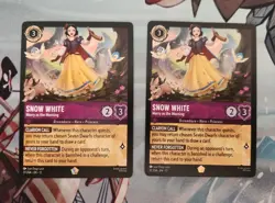 Disney Lorcana Wilds Unknown Snow White Merry As The Morning Legendary x2 - Image 1