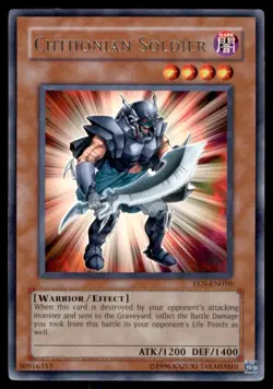 Yu-Gi-Oh! Chthonian Soldier #EEN-EN010 Light Play - Image 1