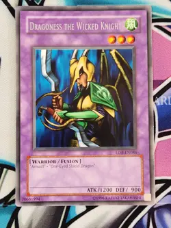 Yu-Gi-Oh Dragoness The Wicked Knight - LOB-EN086 Rare - Image 1