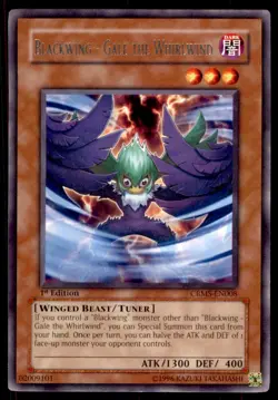 Yu-Gi-Oh! Blackwing - Gale the Whirlwind #CRMS-EN008 1st Edition Light Play - Image 1