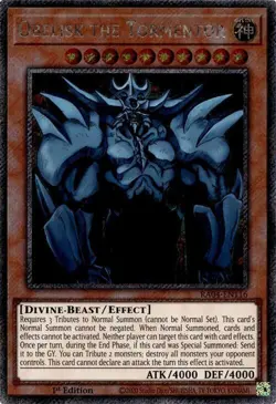 RA04-EN116 Obelisk the Tormentor Platinum Secret Rare 1st Edition NM YuGiOh TCG - Image 1