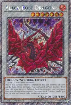 RA04-EN057 Black Rose Dragon Platinum Secret Rare 1st Edition NM YuGiOh TCG - Image 1