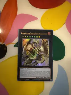 Yugioh Divine Golden Shadow Dragon Dragluxion MZTM-EN014 1st Edition Holo NM - Image 1