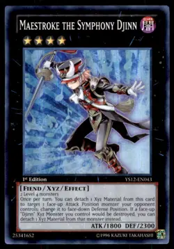 Yu-Gi-Oh! 1st Edition Maestroke the Symphony Djinn #YS12-EN043 Light Play - Image 1