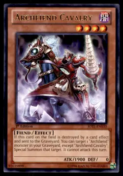 Yu-Gi-Oh! 1st Edition Archfiend Cavalry #JOTL-EN030 Light Play - Image 1