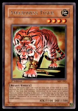 Yu-Gi-Oh! 1st Edition Amazoness Tiger #MFC-063 Light Play - Image 1