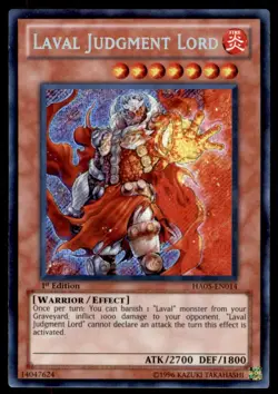 Yu-Gi-Oh! 1st Edition Laval Judgement Lord #HA05-EN014 Light Play - Image 1