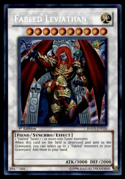 Yu-Gi-Oh! 1st Edition Fabled Leviathan #HA03-EN026 Light Play - Image 1