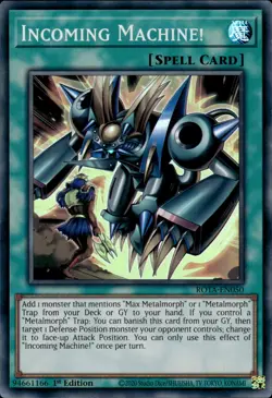 Incoming Machine! - Super Rare 1st Edition ROTA-EN050 - NM - YuGiOh - Image 1