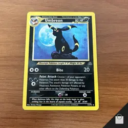 Umbreon 13/75 Neo Discovery Unlimited Holo Pokemon TCG 2001 Card Ultra Rare - Image 1