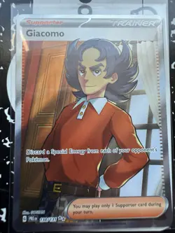Pokemon TCG Prismatic Evolutions Giacomo Full Art Trainer Card 138/131 - Image 1