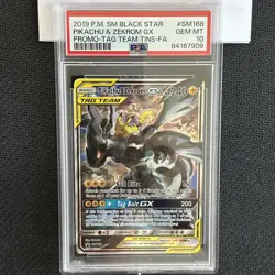 Pokemon Pikachu & Zekrom GX SM168 Black Star Promo Card PSA 10 - Image 3