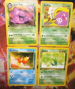 Team Rocket 1st Edition Pokemon 4 Card Lot Vintage WOTC - Image 1