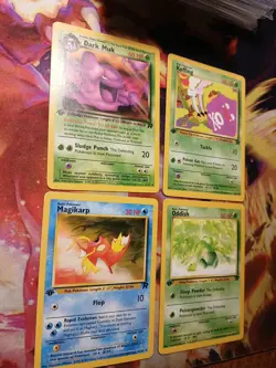 Team Rocket 1st Edition Pokemon 4 Card Lot Vintage WOTC - Image 2