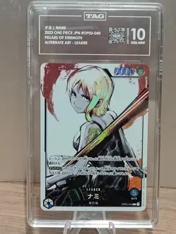 TAG 10 GEM MINT JP - ONE PIECE 2023 NAMI OP03-040 PILLARS OF STRENGTH ALT ART - Image 1