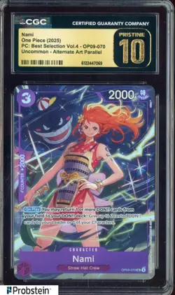 2025 One Piece PC Best Selection Vol.4 OP09-070 #Nami Alt Art CGC 10 PRISTINE - Image 1