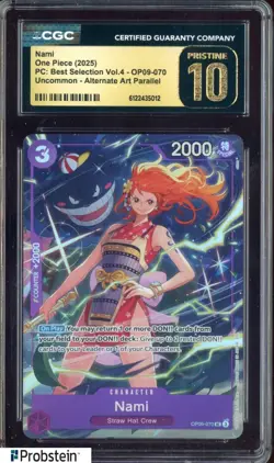 2025 One Piece PC Best Selection Vol.4 OP09-070 #Nami Alt Art CGC 10 PRISTINE - Image 1