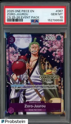 2025 One Piece CS25-26 Event Pack #067 Zoro-Juurou PSA 10 GEM MINT - Image 1