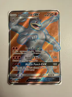 Pokemon TCG Machamp GX Holo Full Art Ultra Rare Card Burning Shadows 135/147 - Image 1