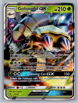 Golisopod GX SM - Burning Shadows #17/147 Ultra Rare,Holo Pokemon Card - Image 1