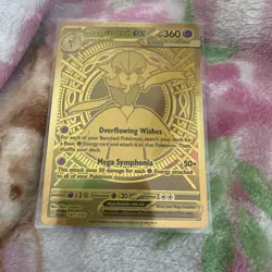 Pokemon Gold Mega Gardevoir EX Hyper Rare Card 187/132 Gem/NM - Image 1