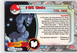 Onix #95 - Topps Chrome Trading Cards Series 2 Pokemon MP - Image 2