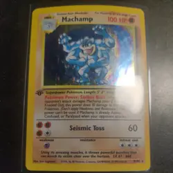 Pokemon TCG Machamp Holo 1st Edition Base Set HP Rare Card 8/102 - Image 5