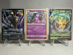 Eveelution - ( Umbreon - Espeon - Leafeon ) - 3 card Pokemon lot - Near Mint - Image 1