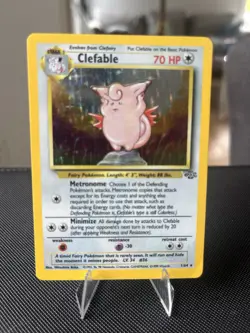 Pokemon TCG Clefable Holo Unlimited Rare Card Jungle Base Set 1/64 - Image 1