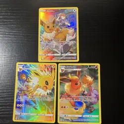 Eevee Flareon Jolteon Trainer Gallery 3 Card LOT NM TG11/TG04 TG01 - Image 1