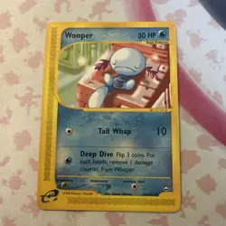 Wooper 66/147 Uncommon Aquapolis Non Holo Pokemon Card LP - Image 1