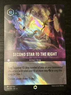Disney Lorcana Second Star to the Right (Enchanted) Holo Ursula's Return 210/204 - Image 1